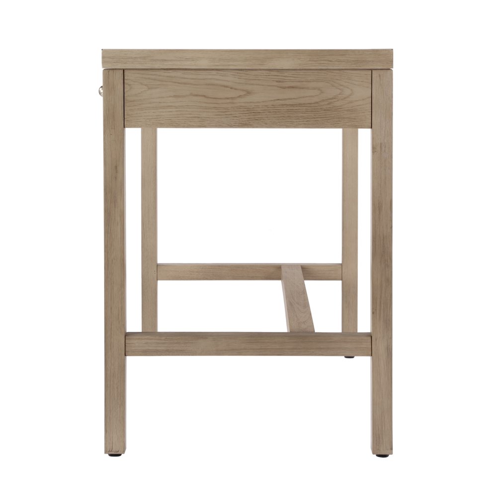 Nora 40 in. W Rectangular Wood 2 Drawer Writing Desk, Light Brown