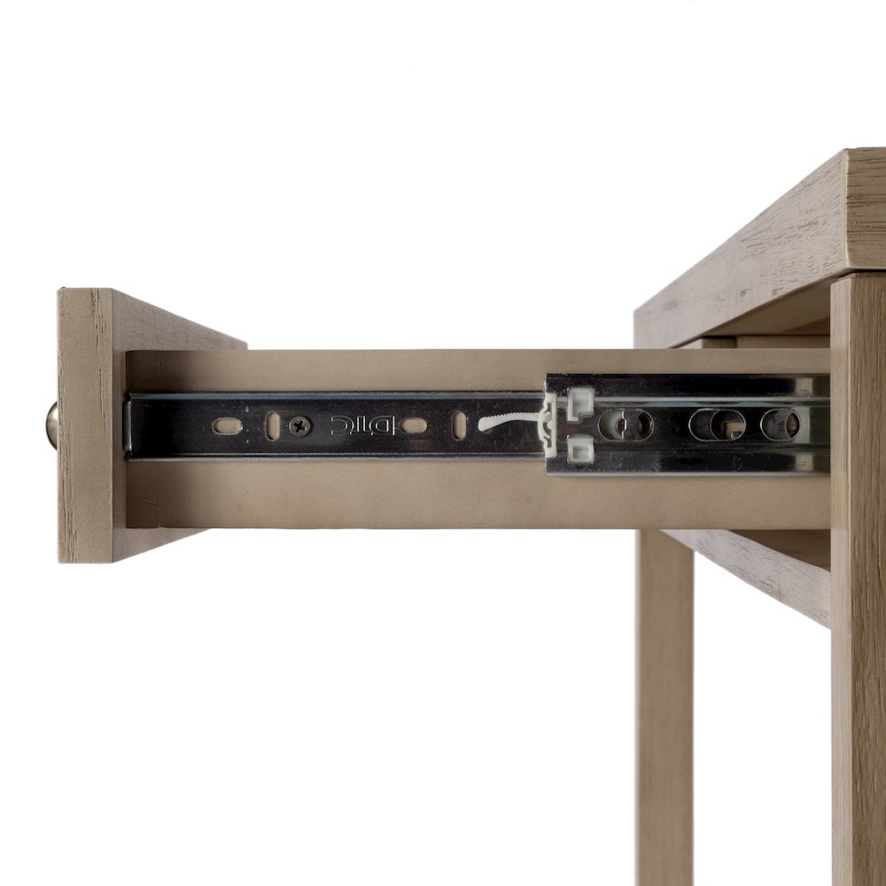 Nora 40 in. W Rectangular Wood 2 Drawer Writing Desk, Light Brown