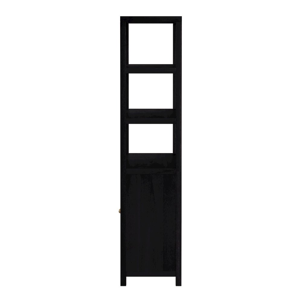 Nora 32 in W. x 72 in. H Wood 3- Tier Etagere Bookcase, Coffee