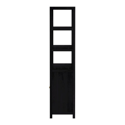 Nora 32 in W. x 72 in. H Wood 3- Tier Etagere Bookcase, Coffee