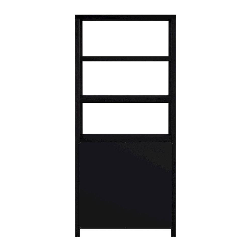 Nora 32 in W. x 72 in. H Wood 3- Tier Etagere Bookcase, Coffee