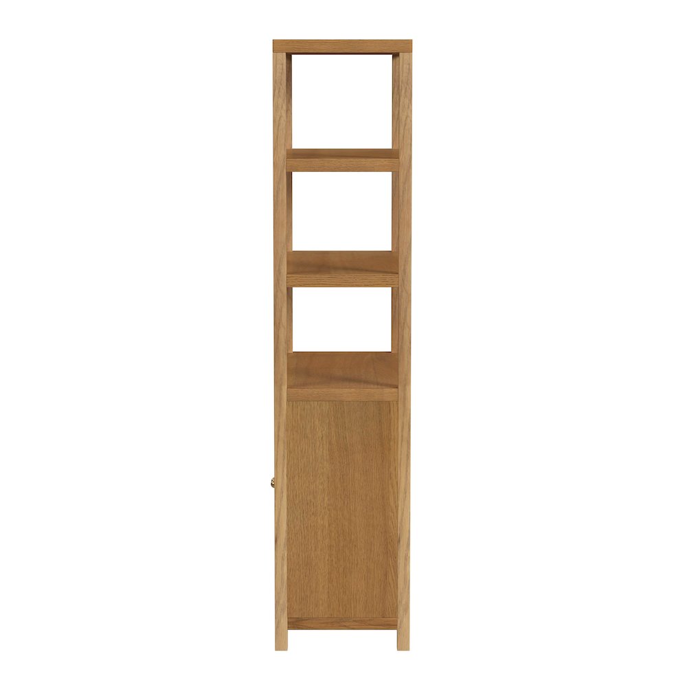 Nora 32 in W. x 72 in. H Wood 3- Tier Etagere Bookcase, Natural