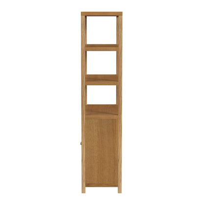Nora 32 in W. x 72 in. H Wood 3- Tier Etagere Bookcase, Natural