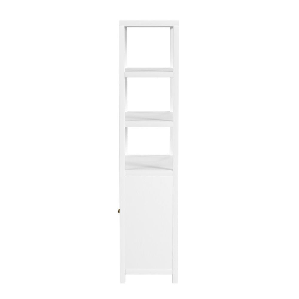 Nora 32 in W. x 72 in. H Wood 3- Tier Etagere Bookcase, White