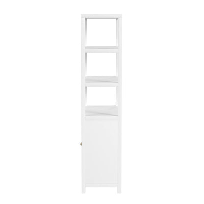 Nora 32 in W. x 72 in. H Wood 3- Tier Etagere Bookcase, White