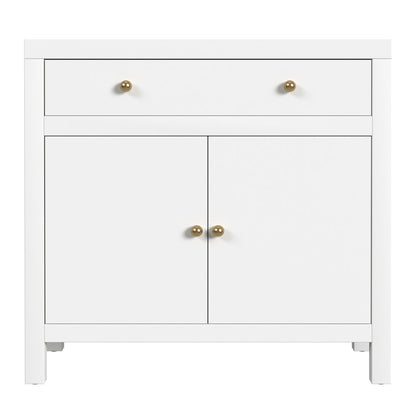 Nora 31 in. W 1 Drawer 2 Door Accent Storage Cabinet, Smooth White