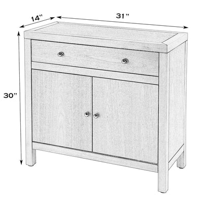 Nora 31 in. W 1 Drawer 2 Door Accent Storage Cabinet, Smooth White
