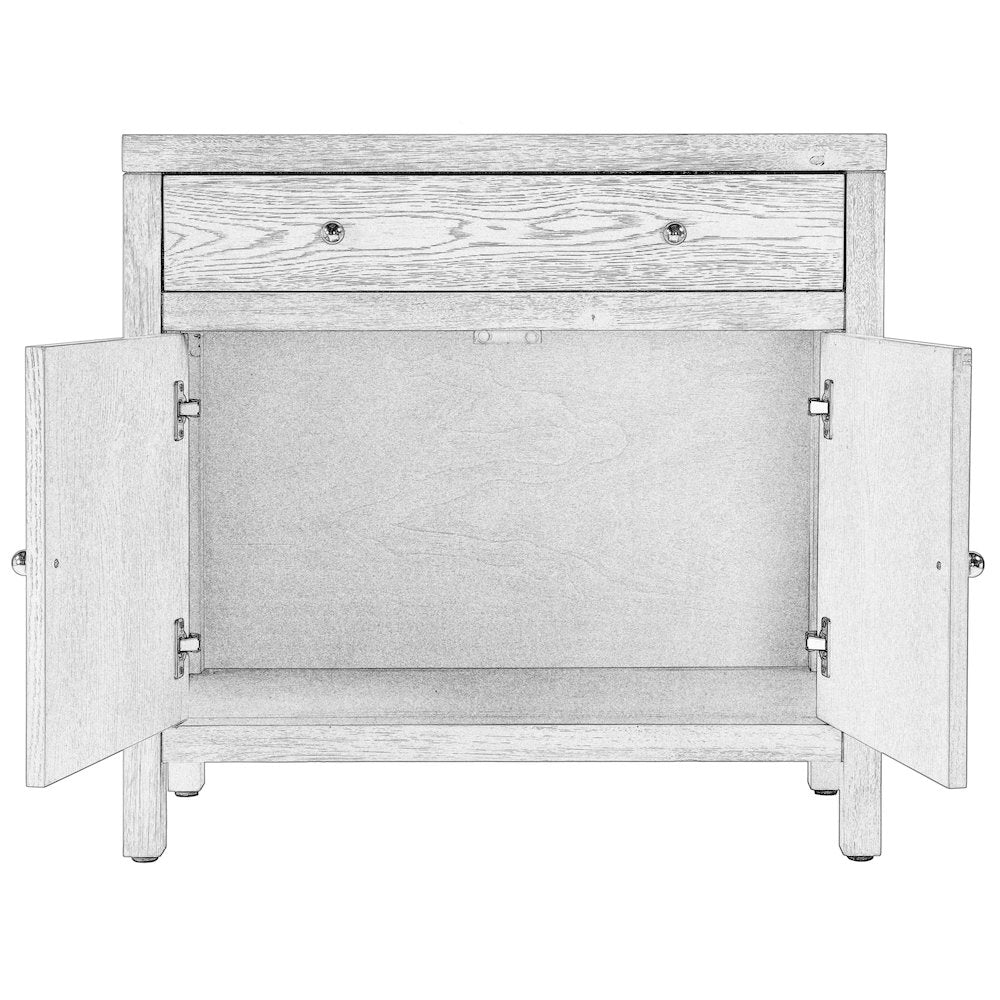 Nora 31 in. W 1 Drawer 2 Door Accent Storage Cabinet, Taupe