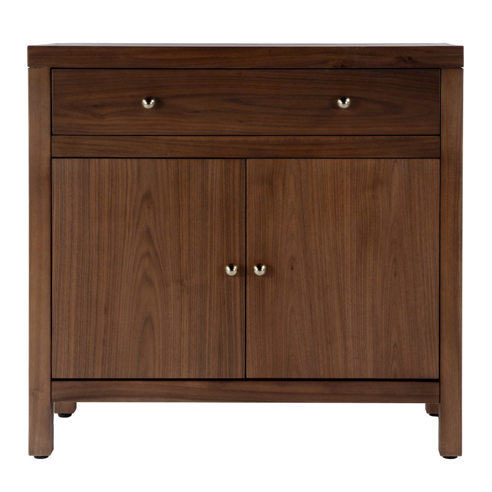 Nora 31 in. W Wood 1 Drawer 2 Door Accent Storage Cabinet, Medium Brown