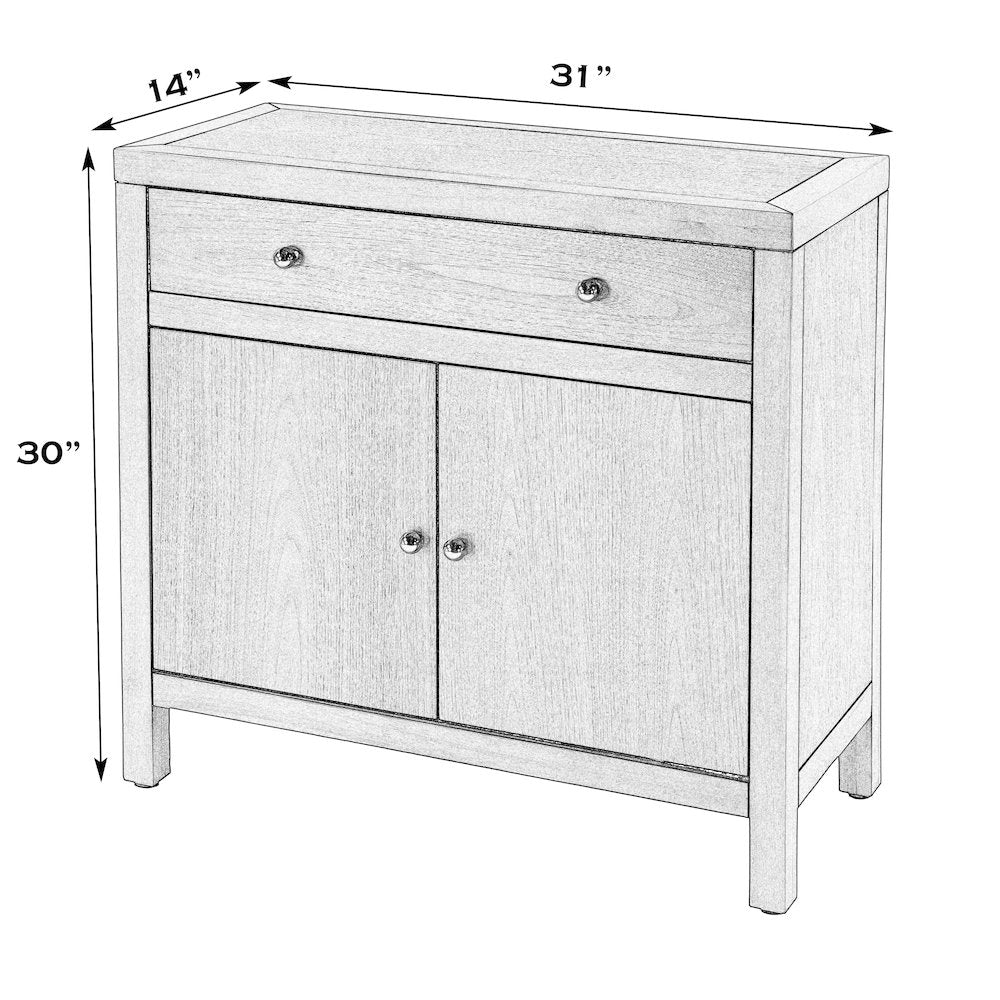 Nora 31 in. W 1 Drawer 2 Door Accent Storage Cabinet, Light Blue