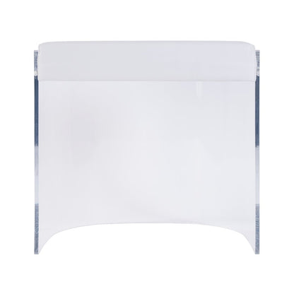 Solara 20 in. Seat Height Acrylic and Upholstered Accent Stool, Clear