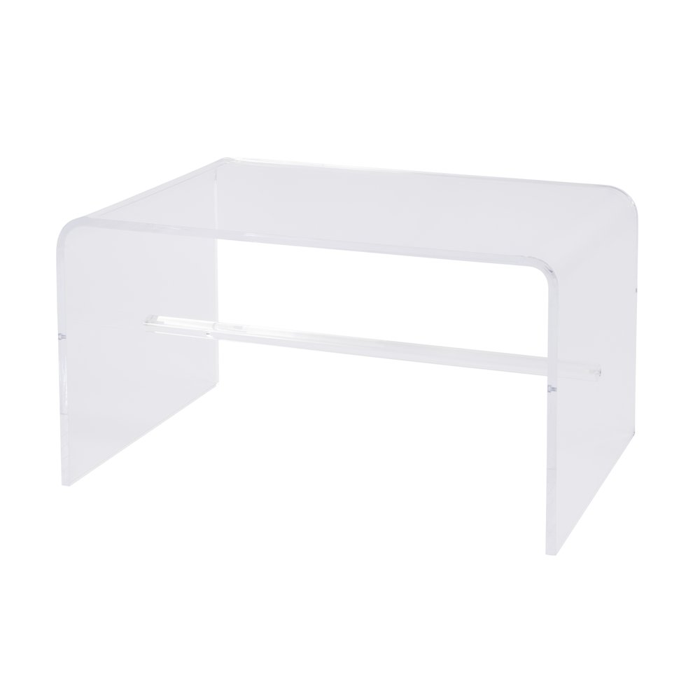 Corsica 32 in. W Rectangular Acrylic Coffee Table, Clear