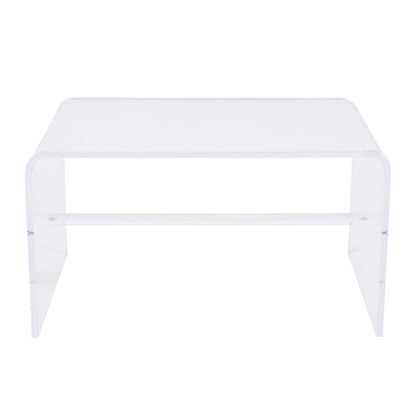 Corsica 32 in. W Rectangular Acrylic Coffee Table, Clear