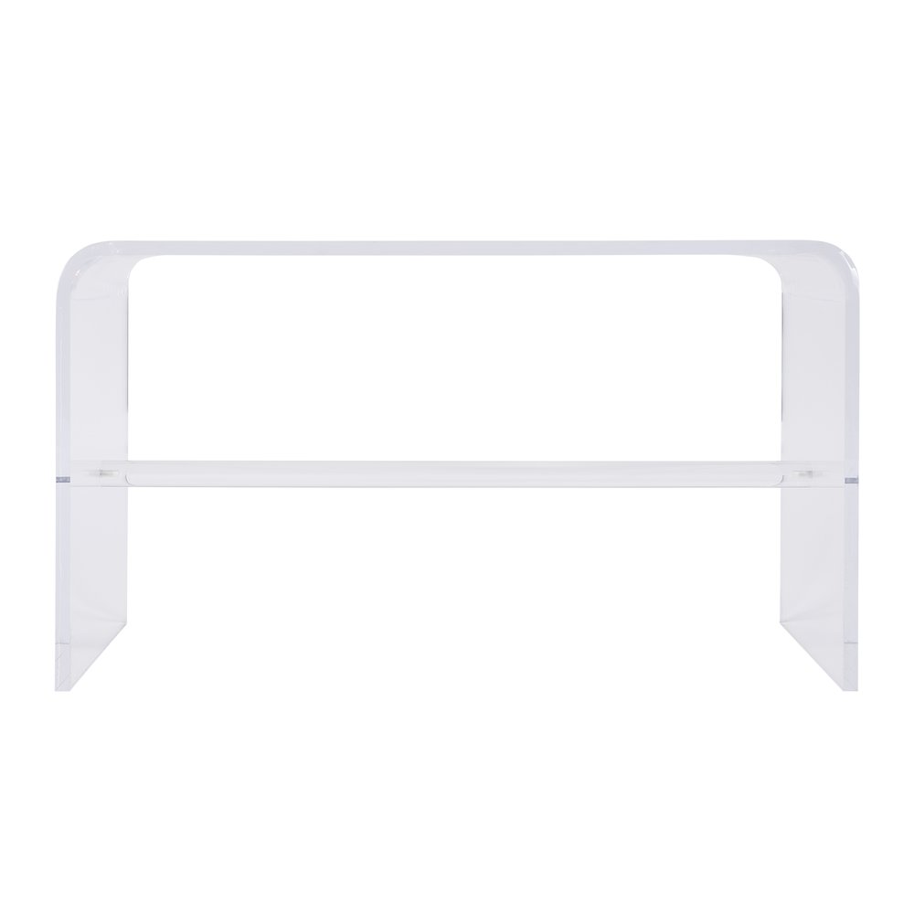 Corsica 32 in. W Rectangular Acrylic Coffee Table, Clear