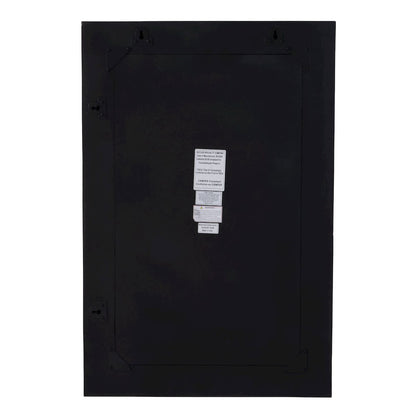 Verona 24 in. W x 36" H Rectangular Bone-Inlay Wall Mirror, Black, White