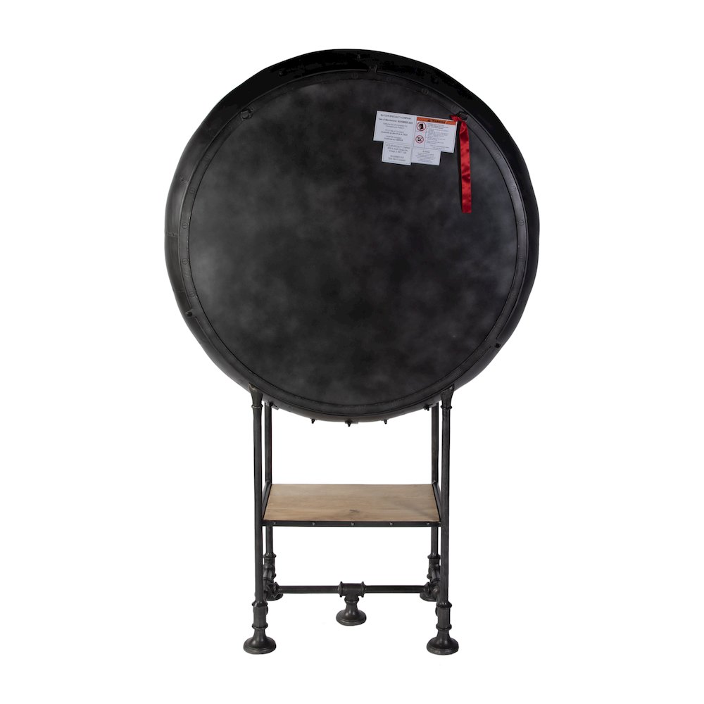 Roanoke 43 in W x 69 in. H Iron Bar Cabinet, Black