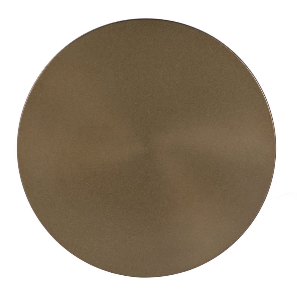 Passeo 10 in. W Round All Metal Pedestal Base End Table, Gold