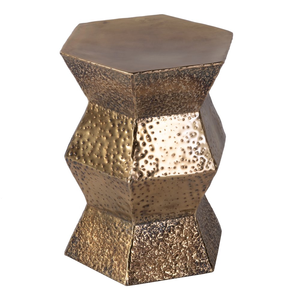 Renzo 16 in. W Stainless Steel Modern End Table, Copper