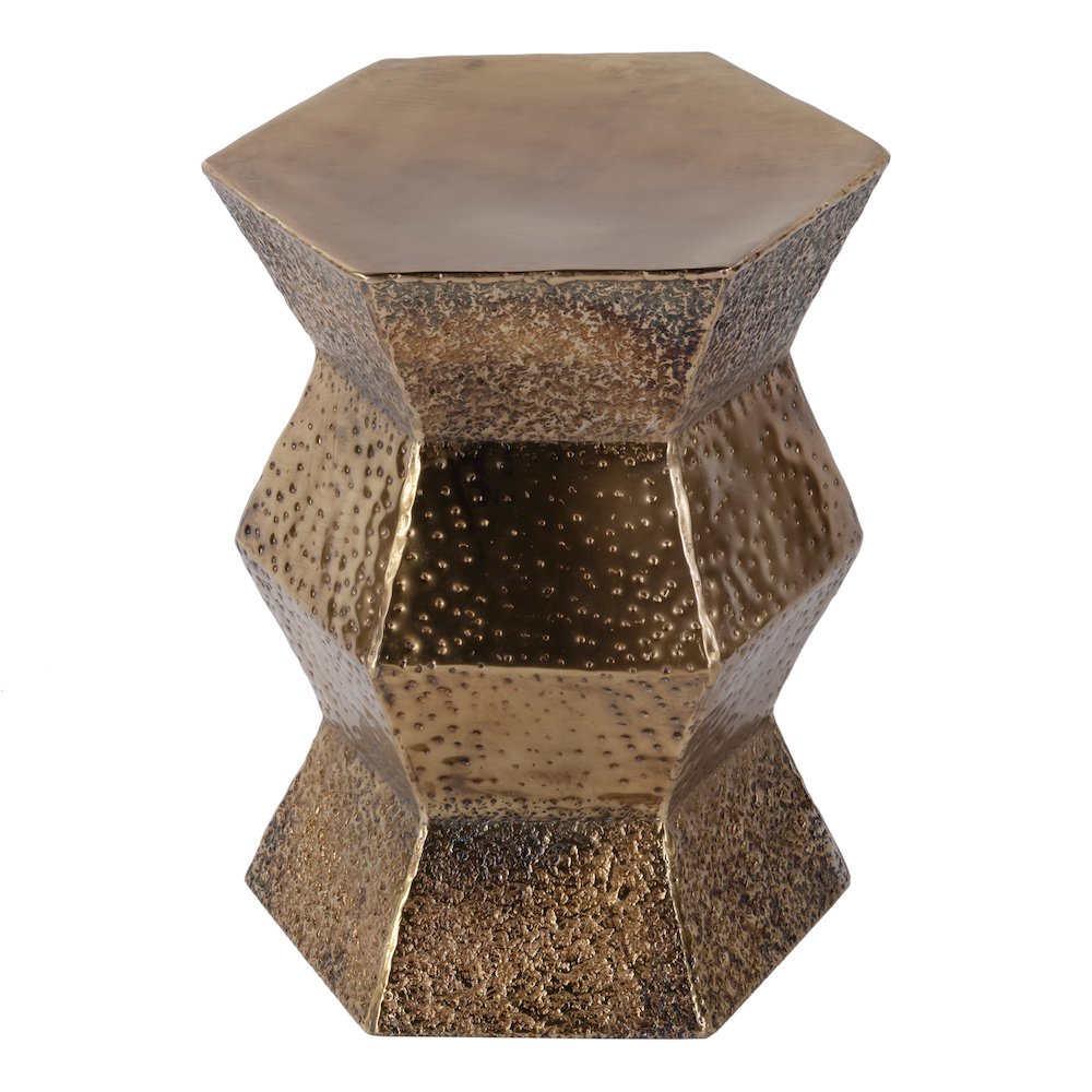 Renzo 16 in. W Stainless Steel Modern End Table, Copper