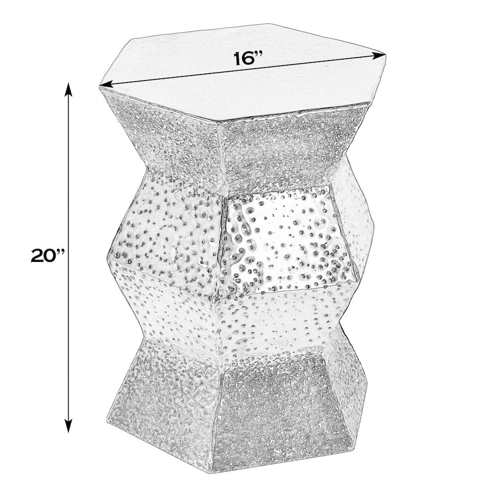 Renzo 16 in. W Stainless Steel Modern End Table, Copper