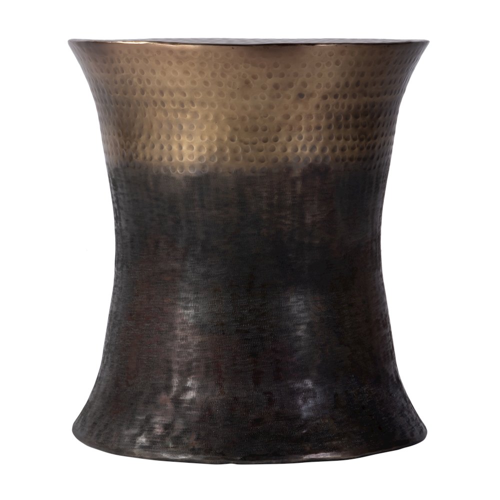 Galveston 14 in. W Stainless Steel End Table, Bronze, Brown