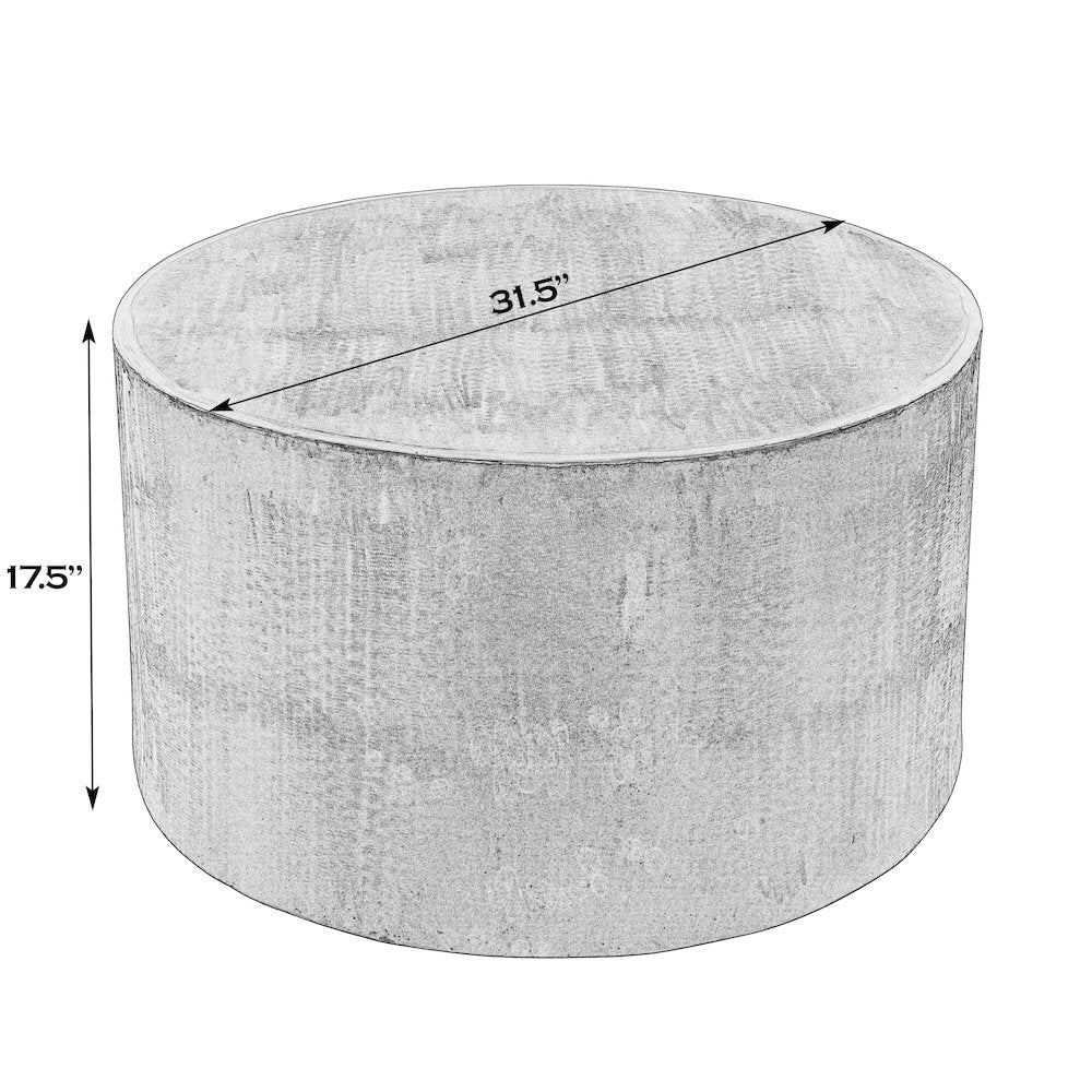 Tundra 31.5 in. W Round Stainless Steel Coffee Table, Bronze