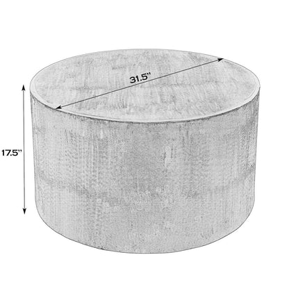 Tundra 31.5 in. W Round Stainless Steel Coffee Table, Bronze