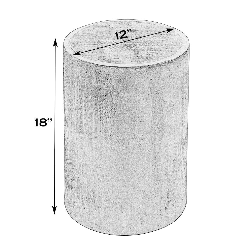 Tundra 12 in. W Round Stainless Steel End Table, Bronze