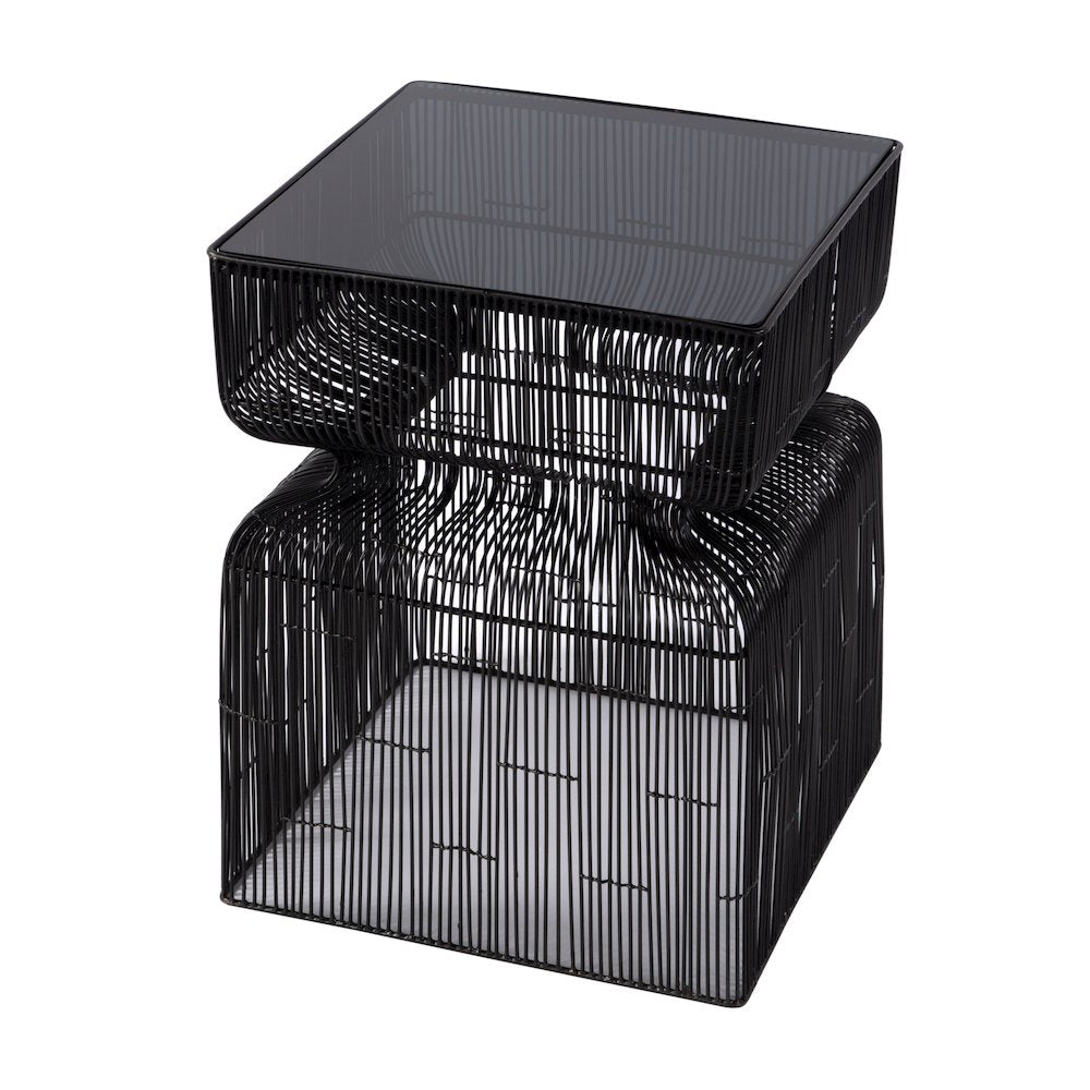 Ivar 14 in. W Square Stainless Steel Modern End Table, Bronze