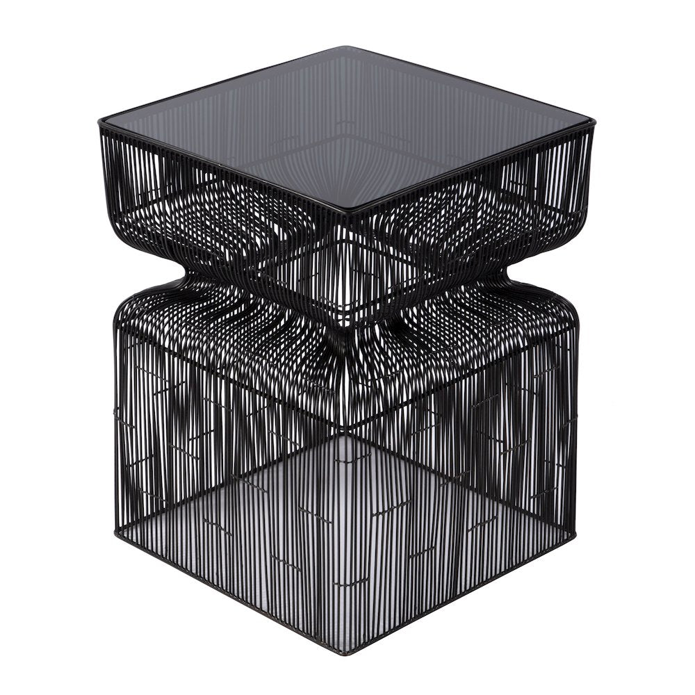 Ivar 14 in. W Square Stainless Steel Modern End Table, Bronze