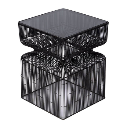 Ivar 14 in. W Square Stainless Steel Modern End Table, Bronze