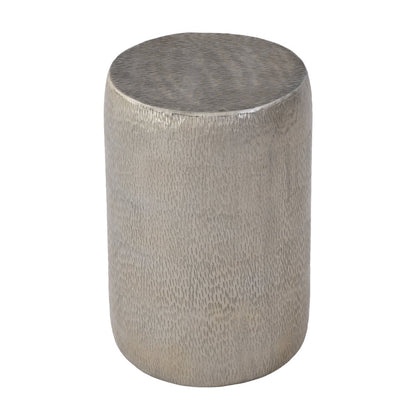 Sahara 12 in. W Round Stainless Steel End Table, Antique Gold