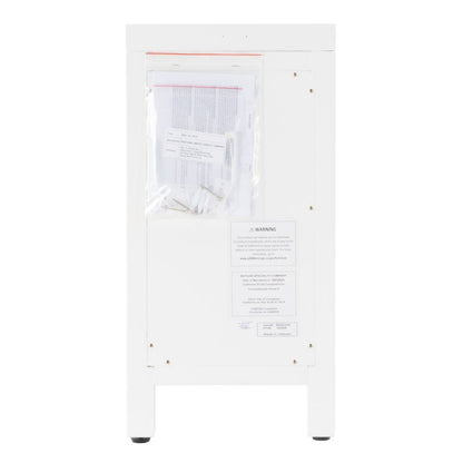 Nora 12 in. W Rectangular Wood 1 Door Narrow End Table with Pull-Out Tray, White