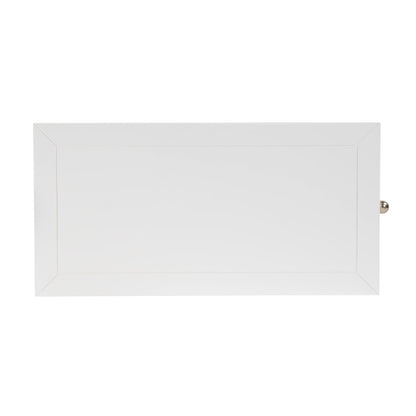 Nora 12 in. W Rectangular Wood 1 Door Narrow End Table with Pull-Out Tray, White