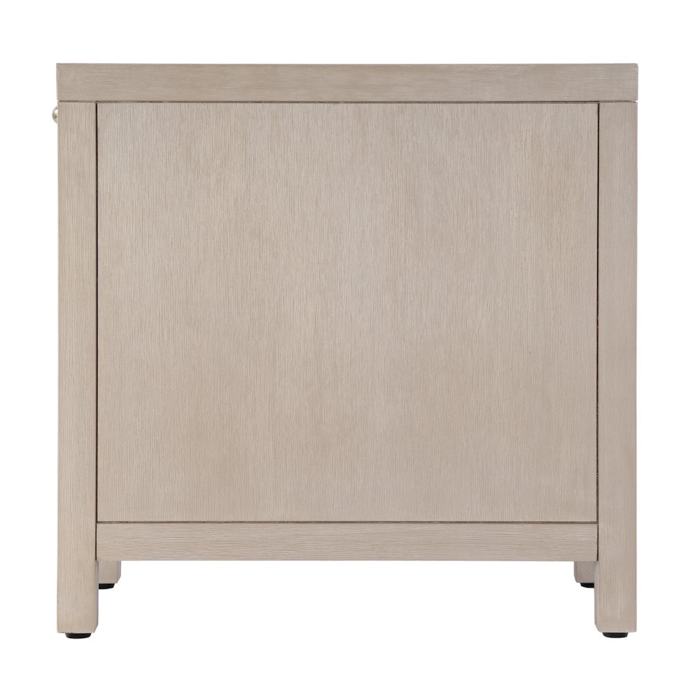 Nora 12 in. W Rectangular Wood 1 Door Narrow End Table with Pull-Out Tray, Taupe