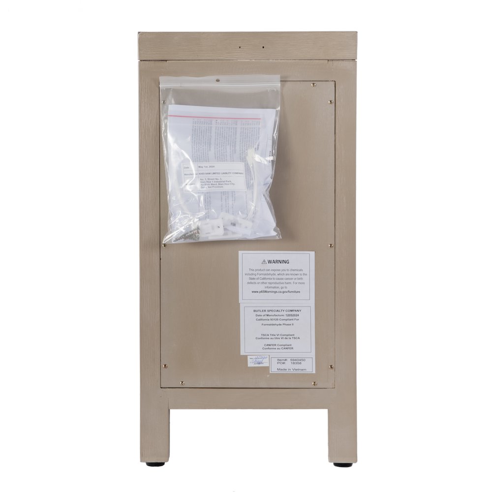 Nora 12 in. W Rectangular Wood 1 Door Narrow End Table with Pull-Out Tray, Taupe