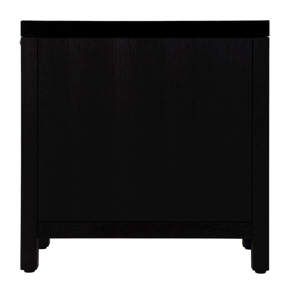 12 in. W Rectangular Wood 1 Door Narrow End Table with Pull-Out Tray, Coffee