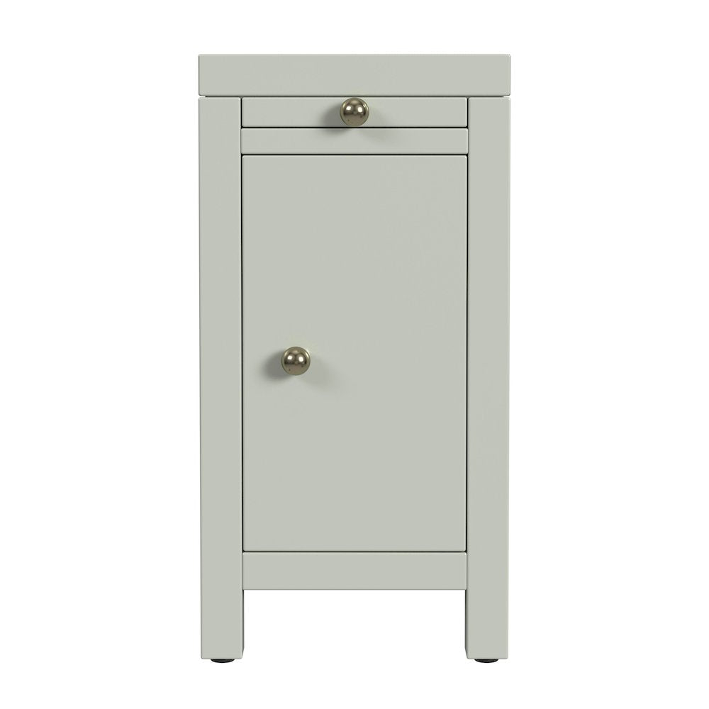 Nora 12 in. W Wood 1 Door End Table with Pull-Out Tray, Sage Green