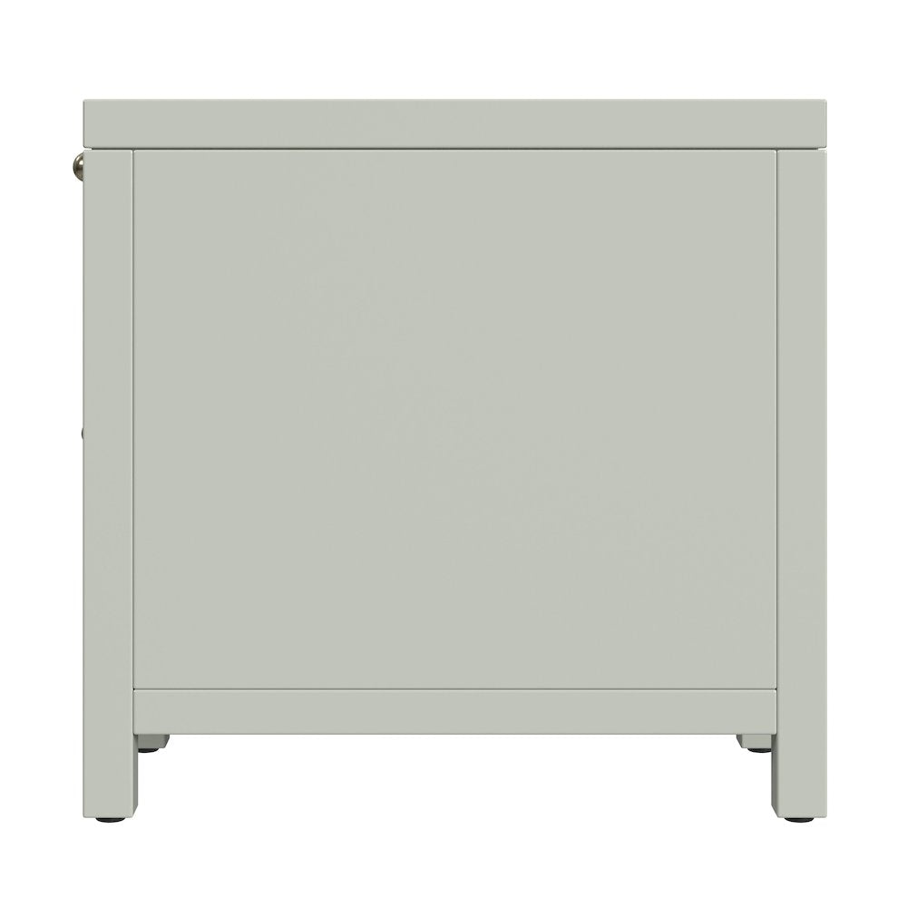 Nora 12 in. W Wood 1 Door End Table with Pull-Out Tray, Sage Green
