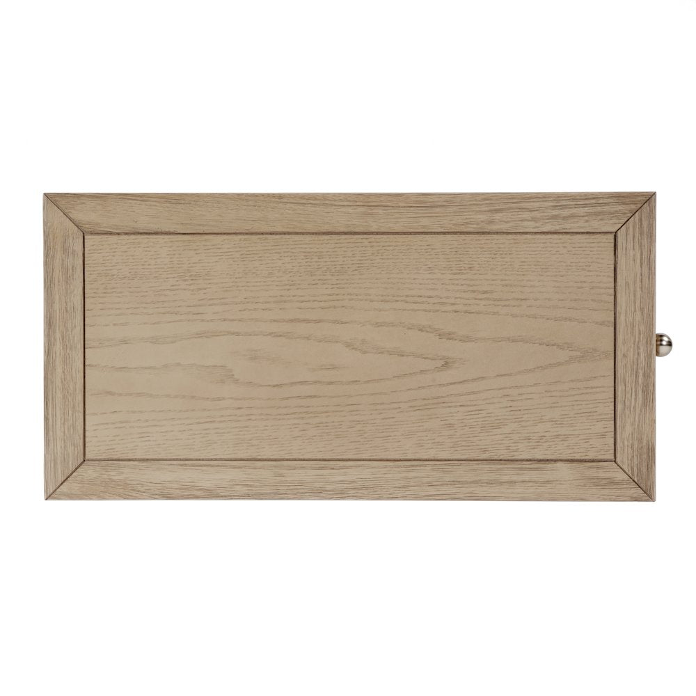 12 in. W Rectangular Wood 1 Door Narrow End Table with Pull-Out Tray