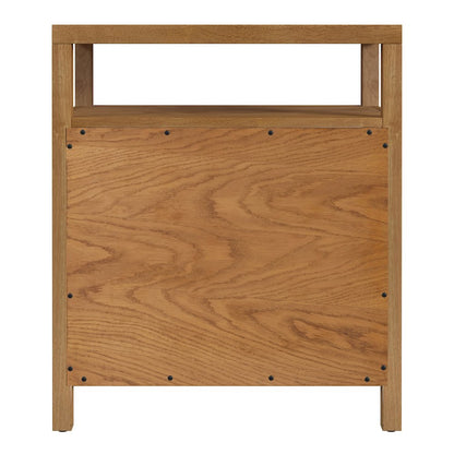 27 in. W Rectangular Wood 3 Drawer Tall Nightstand with Open Shelf on Top