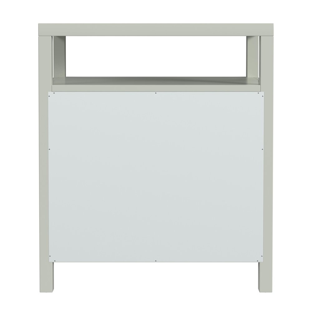 Nora 27 in. W Wood 3 Drawer Tall Nightstand with Shelf, Sage Green