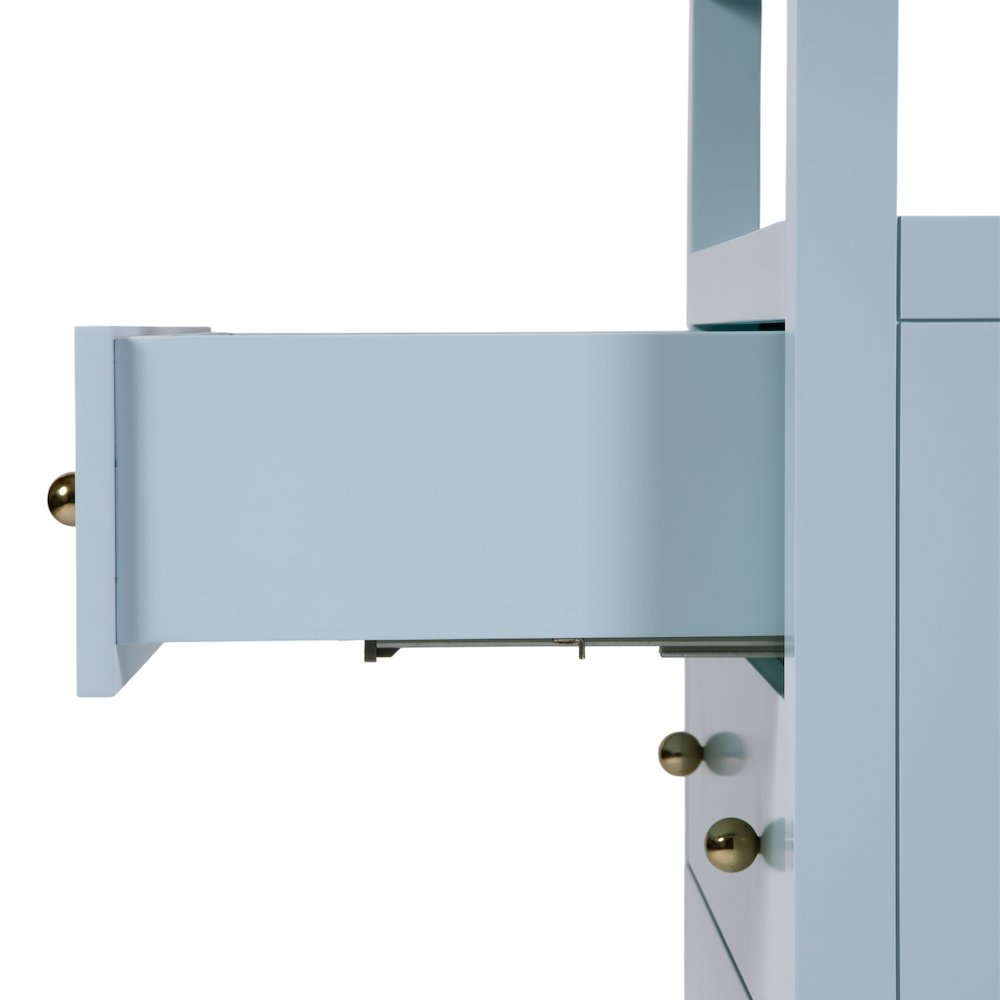 Nora 27 in. W Wood 3 Drawer Tall Nightstand with Shelf, Light Blue