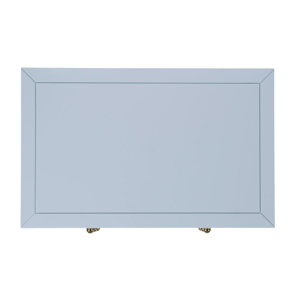 Nora 27 in. W Wood 3 Drawer Tall Nightstand with Shelf, Light Blue