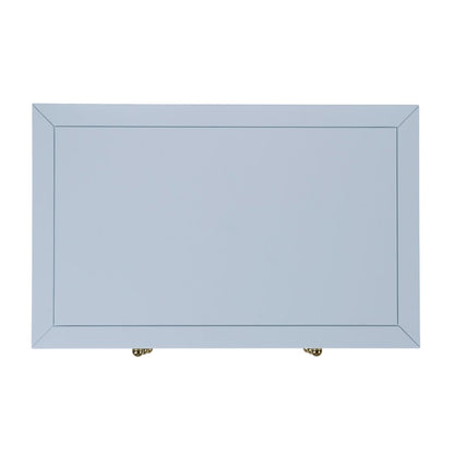 Nora 27 in. W Wood 3 Drawer Tall Nightstand with Shelf, Light Blue