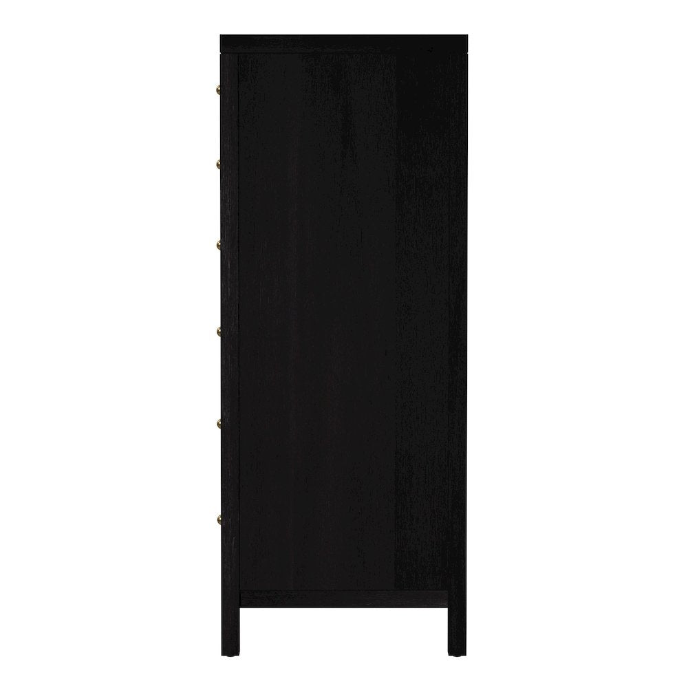 Nora 22 in. W Rectangular Wood 6 Drawer Lingerie Chest, Coffee