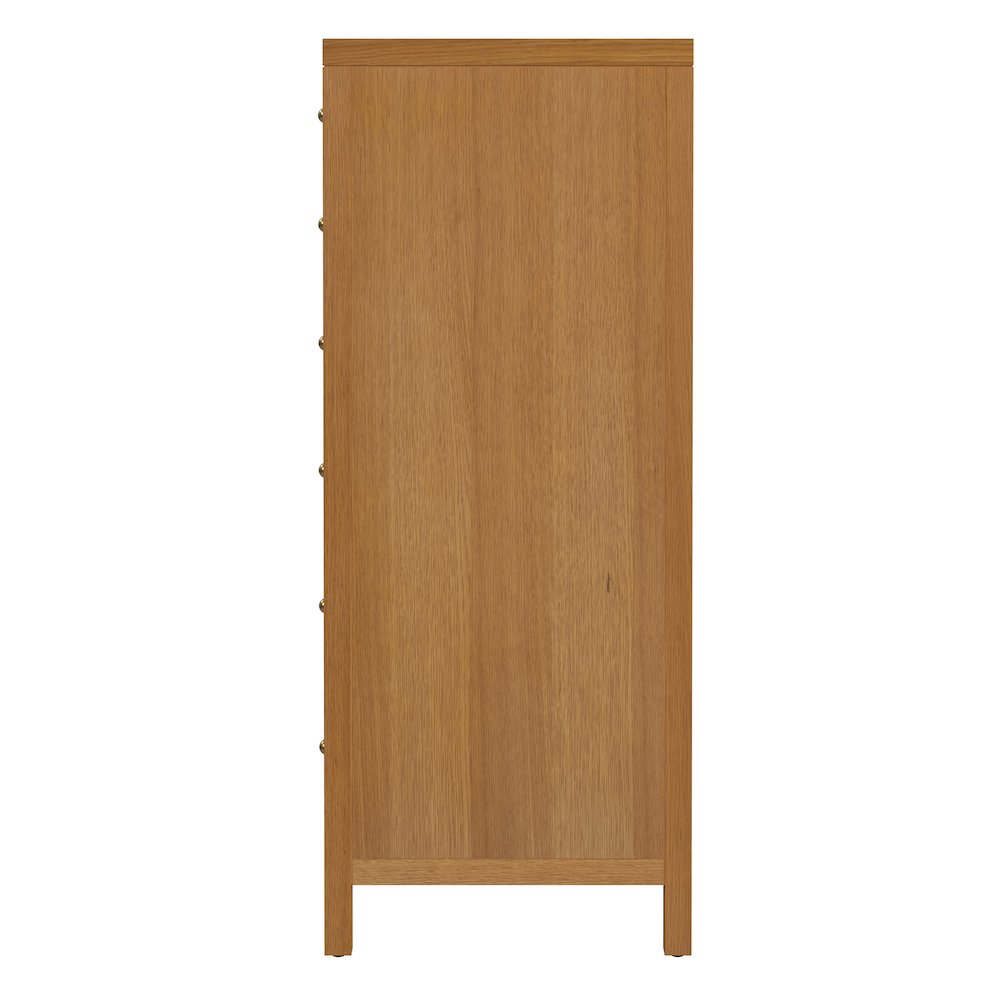 Nora 22 in. W Rectangular Wood 6 Drawer Lingerie Chest, Natural