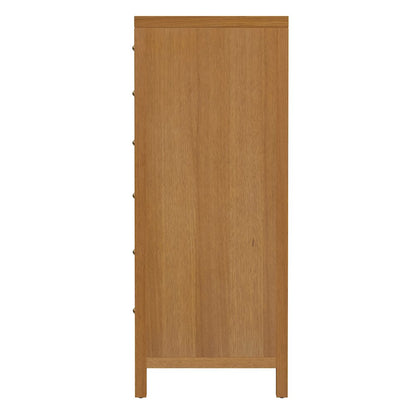 Nora 22 in. W Rectangular Wood 6 Drawer Lingerie Chest, Natural