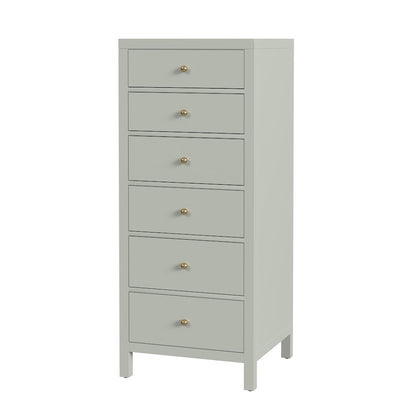 Nora 22 in. W Rectangular Wood 6 Drawer Lingerie Chest, Sage Green