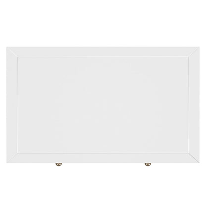 30 in. W Rectangular Wood 1 Drawer Wide Nightstand with Lower Open Shelf, White